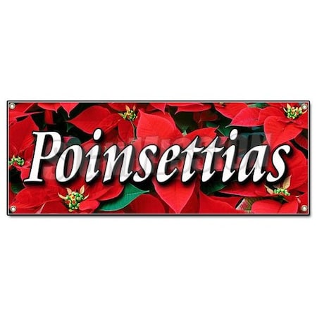 Signmission POINSETTIAS BANNER SIGN christmas xmas x-mas plants flowers holiday landscape B-Poinsettias